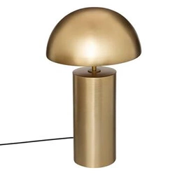 Lampka nocna Champi złota metalowa nowoczesna glamour do sypialni i salonu Atmosphera 50 cm