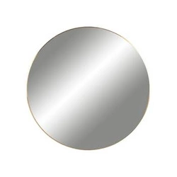 Lustro okrągłe Jersey 60cm złote do przedpokoju na ścianę w metalowej ramie