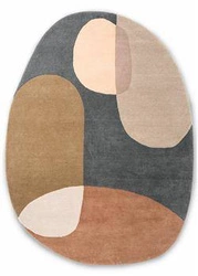 Dywan nowoczesny owalny wełniany Decor Miller Fall 160x230 do salonu geometryczny multikolor
