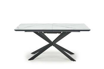 Stół rozkładany do jadalni Crosser biały marmur nowoczesny blat ceramiczny 160-200 cm Intesi