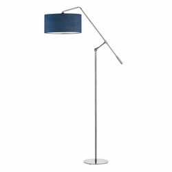 Lampa podłogowa stojąca do salonu LIBERIA niebieska nowoczesna welurowa z regulacją Lysne