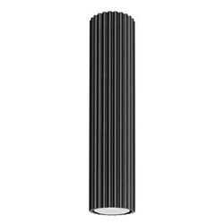 Plafon sufitowy czarny KARBON 30 minimalistyczny aluminiowy do salonu i sypialni SOLLUX