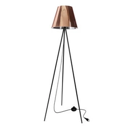 Lampa podłogowa PLATINO czarna z miedzianym abażurem nowoczesna do salonu CANDELLUX LIGHTING
