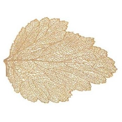 Złota podkładka pod talerz Liść 47 cm Feeric Christmas do stołu glamour boho
