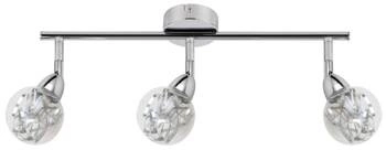 Nowoczesna lampa sufitowa LED Bolo 3-punktowa chromowana do salonu i kuchni regulowana