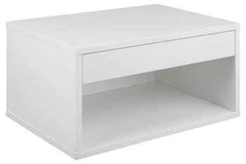 Szafka nocna wisząca biała 50 cm z szufladą minimalistyczna Actona Cholet do sypialni