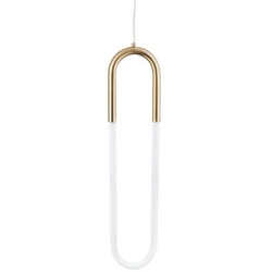 Lampa wisząca LED U-SHAPE mosiądz nowoczesna do salonu i jadalni Step into Design