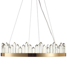 Lampa wisząca LED LUSSO złota 60 cm nowoczesna do salonu i jadalni Step into Design