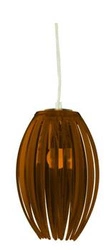 Nowoczesna lampa wisząca Abuko brązowa regulowana do salonu i jadalni akryl 18 cm