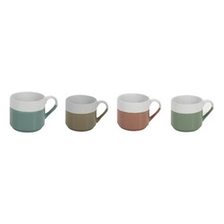 Zestaw 4 kubków ceramicznych Jumelle Intesi 330 ml do kawy i herbaty japandi