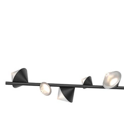 Lampa wisząca LED CONE czarna 130 cm nowoczesna do salonu i nad wyspę kuchenną