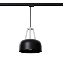 Lampa wisząca CASCO czarna/biała E27 3000K 7,5W 620lm