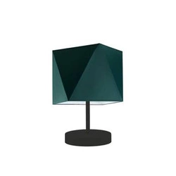 Lampka nocna PASADENA nowoczesna z abażurem zielonym do sypialni i salonu LYSNE 30 cm