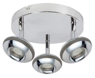Plafon LED Skipper chrom nowoczesny metalowy regulowany do salonu i sypialni 26 cm