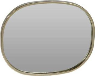 Lustro Champagne 20x25cm wiszące do przedpokoju w złotej metalowej ramie Intesi