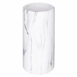 Atmosphera biały wazon ceramiczny efekt marmuru 20 cm nowoczesny do salonu