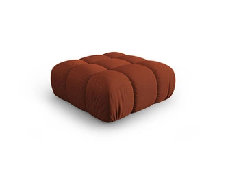 Pufa Bellis Brick 3D kwadratowa pikowana do salonu brązowa tapicerowana nowoczesna 94x94 cm