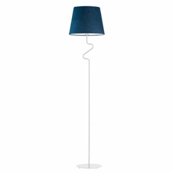 Lampa podłogowa FOGO morska nowoczesna z welurowym abażurem do salonu i sypialni LYSNE