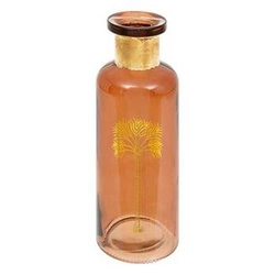 Wazon szklany bursztynowy Tropical Boudoir 22 cm nowoczesny dekoracyjny do salonu Atmosphera