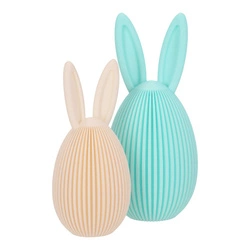 Intesi zestaw 2 figurek wielkanocnych jajek pastelowych dekoracja świąteczna na stół i parapet