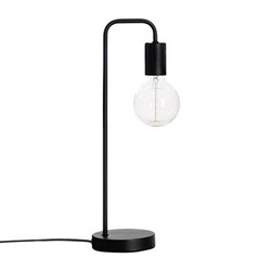 Lampka nocna Keli czarna nowoczesna do sypialni i salonu metalowa industrialna Atmosphera