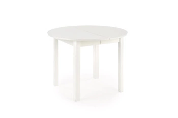 Okrągły stół rozkładany Nigo biały 102-142 cm nowoczesny do jadalni i kuchni Intesi