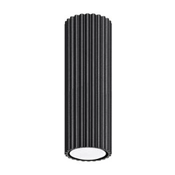 Plafon sufitowy KARBON 20 czarny minimalistyczny do salonu i sypialni aluminium 20 cm