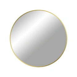 Lustro okrągłe 60 cm Madrid w złotej ramie do salonu i sypialni House Nordic