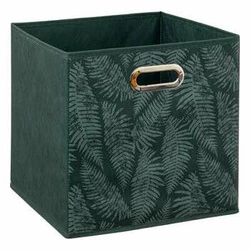 Pudełko do regału 31x31 Herbier zielone składane materiałowe z uchwytem 5five simply smart