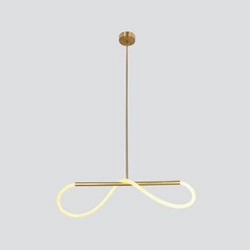 Lampa wisząca SUPREME złota LED 80 cm nowoczesna lampa do salonu i nad stół