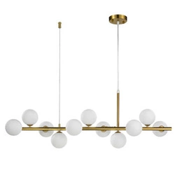 Lampa wisząca kula MINI MOON złota 100 cm regulowana do salonu i jadalni Step into Design