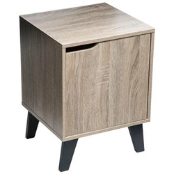 Szafka nocna drewniana Ceda 34,5 cm boho skandynawska z czarnymi nogami 5five simply smart