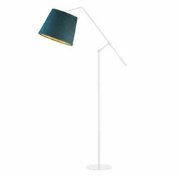 Lampa stojąca do salonu FOYA GOLD zielona nowoczesna z regulacją wysokości Lysne