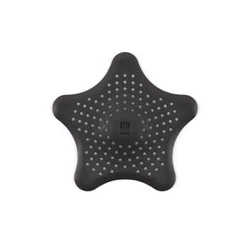 Sitko do zlewu Umbra Starfish czarne gumowe z przyssawkami do kuchni i łazienki 16 cm