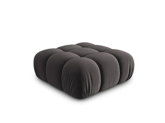 Pufa Bellis Steel Velvet welurowa kwadratowa pikowana szara do salonu i sypialni glamour 94x94