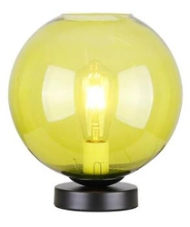 Nowoczesna lampka nocna GLOBE zielona szklana do sypialni i salonu 28 cm CANDELLUX