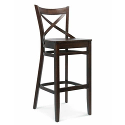 Hoker tapicerowany z oparciem Fameg Bistro.1 drewniany skandynawski do kuchni personalizowany 76 cm