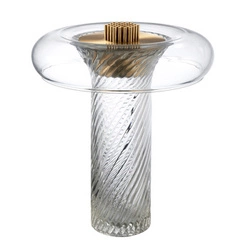 Lampa stołowa LED CLARO Step into Design nowoczesna szklana transparentna do salonu i sypialni