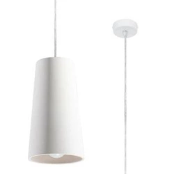 Lampa wisząca ceramiczna GULCAN biała nowoczesna do salonu i jadalni Sollux