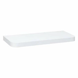 Biała półka ścienna Fixy 60 cm zaokrąglona MDF nowoczesna do salonu i sypialni 5five