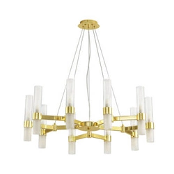 Żyrandol glamour CANDELA-10 złoty 85 cm regulowany do salonu, sypialni, nad stół