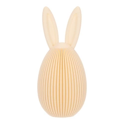 Figurka wielkanocna Jajko z uszami duże Intesi beżowe minimalistyczna dekoracja na stół lub komodę