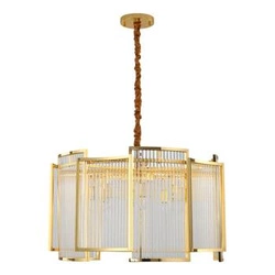 Żyrandol kryształowy IMPERIO złoty 80 cm nowoczesny do salonu i jadalni Step into Design