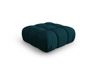 Pufa Bellis Navy Blue 3D pikowana kwadratowa do salonu nowoczesna niebieska siedzisko 94x94 cm