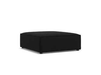 Pufa welurowa Jodie Black Velvet czarna do salonu i sypialni nowoczesna elegancka 80x102 cm