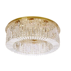 Plafon sufitowy glamour MARANGA złoty z kryształami 85 cm do salonu i jadalni CANDELLUX