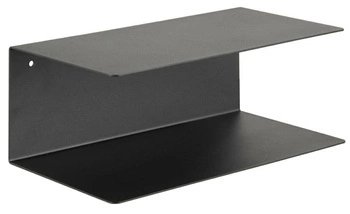 Półka ścienna na książki Joliet S czarna metalowa nowoczesna do salonu Actona 35 cm