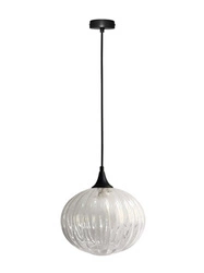 Lampa sufitowa kula Exeter 26,5 cm czarna nowoczesna do salonu i jadalni Ledea