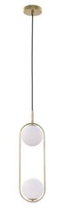 Nowoczesna lampa wisząca Cordel szklana mosiądz do salonu i jadalni Candellux