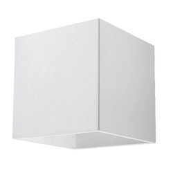 Kinkiet ścienny Quad biały nowoczesny aluminiowy do salonu i sypialni Sollux Lighting